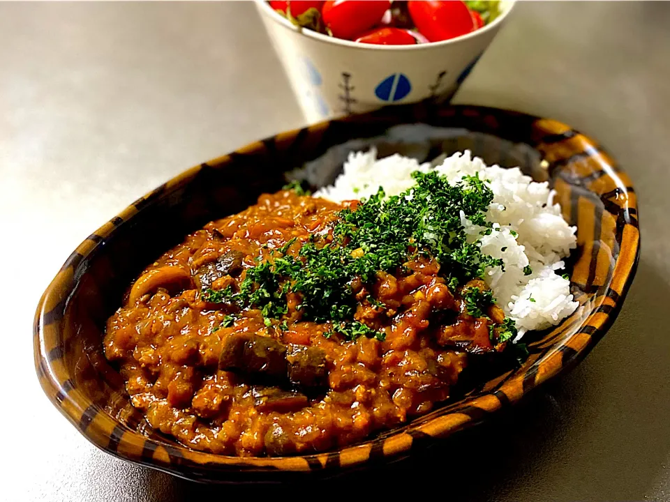 茄子トマトのきのこカレー🍛|Hiropanさん