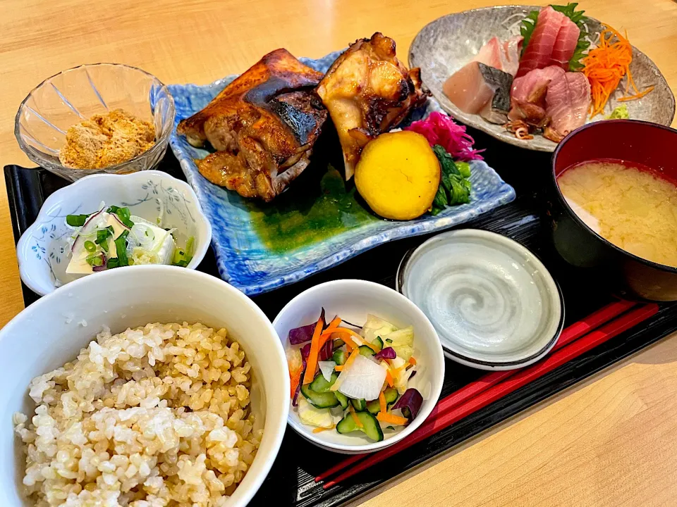 風流さんのカジキマグロのカマ照り焼き定食　お刺身付|maSami＊さん