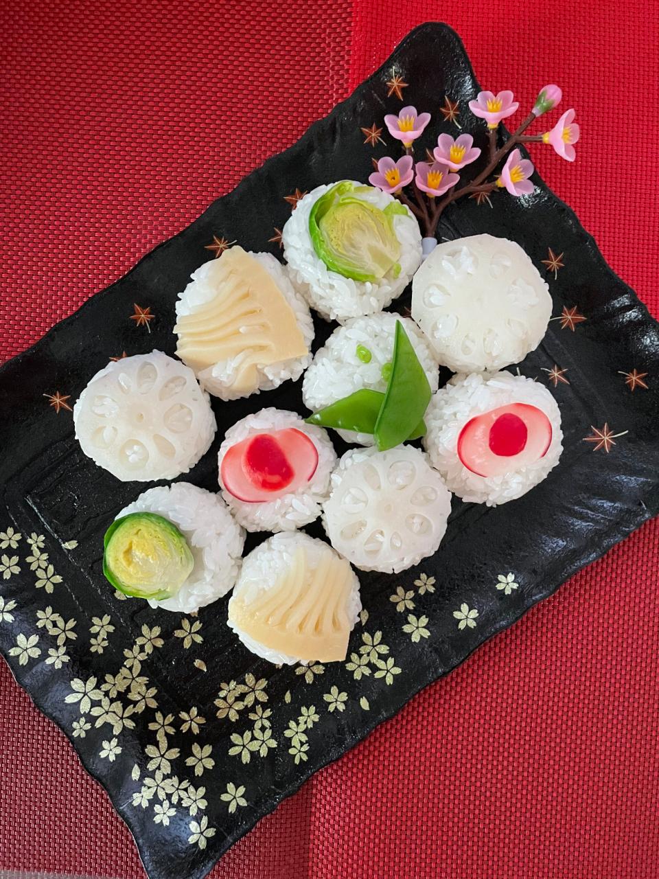 春野菜の手鞠寿司