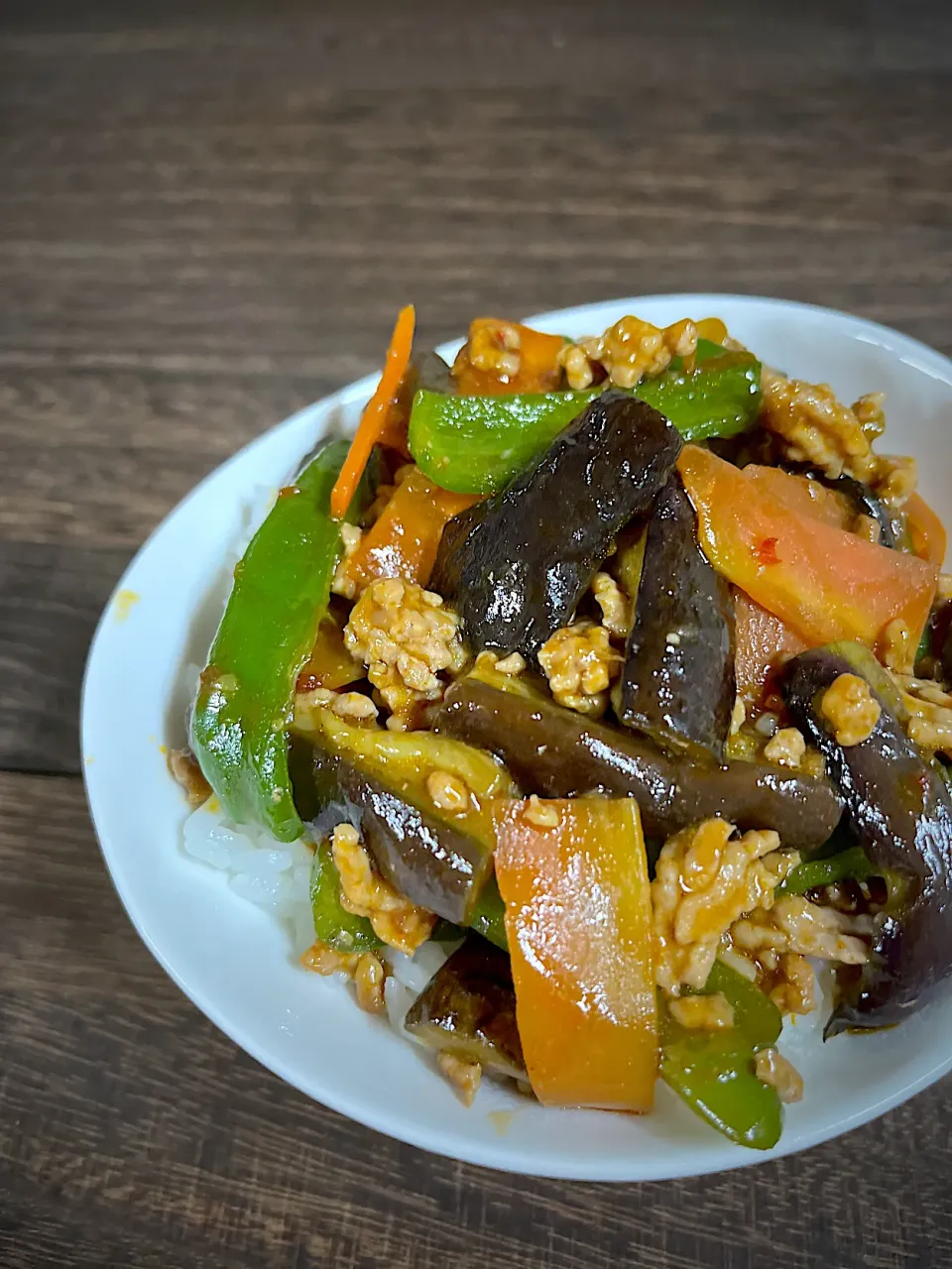 🍆麻婆茄子🌶の誘惑丼|あまねこ🌿さん