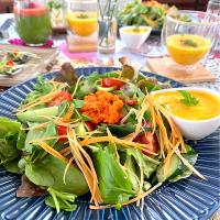にんじんドレッシングとミモザサラダ