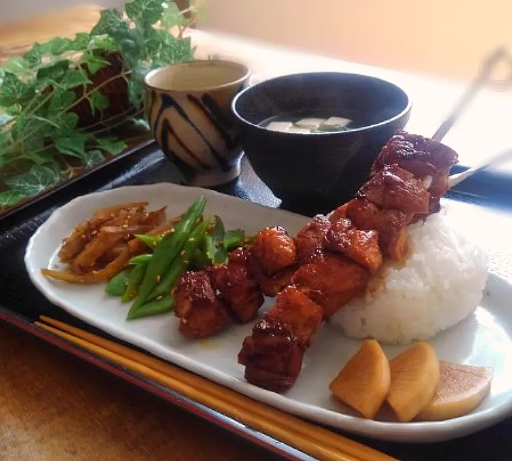 Mariruさんの料理 焼き鳥ランチ🎶|くまちゃんさん