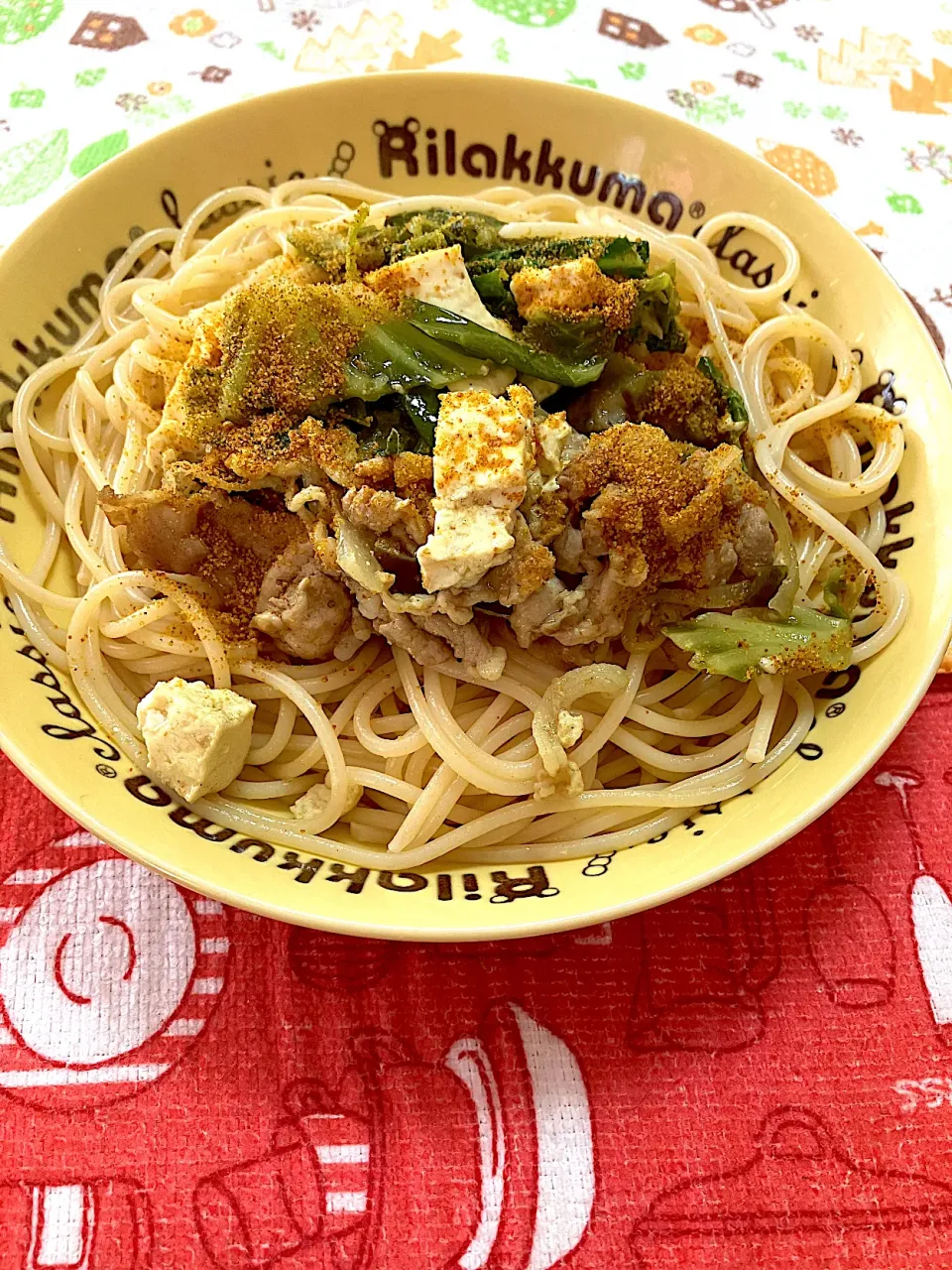 野菜炒めカレーのスパゲティ〜|KAORUNSHEEPさん