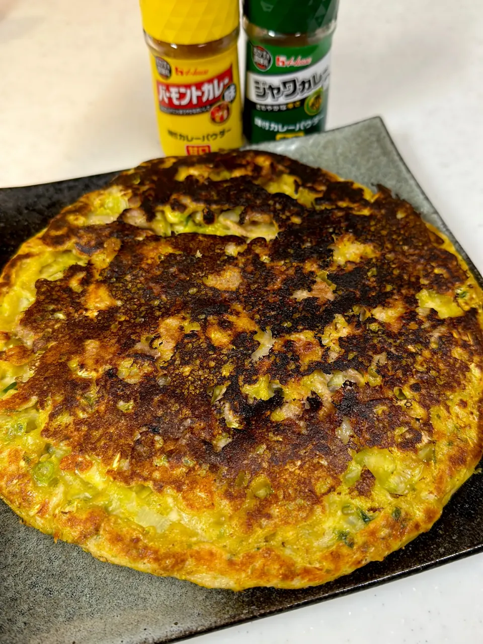 味付カレーパウダーでお好み焼き味変。|ゆーこ。さん