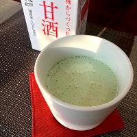 糀甘酒、青汁、ヨーグルトの健康ドリンク♪