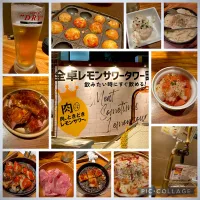 Snapdishの料理写真:肉、ときどきレモンサワー🍋|ぽてぽめさん