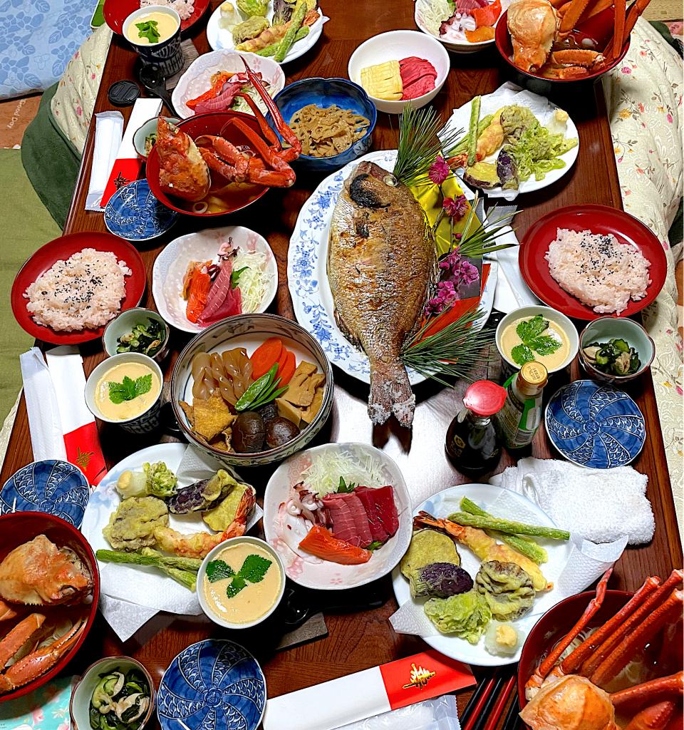 孫のお食い初めの祝い膳