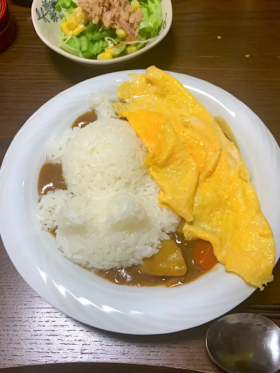 Snapdishの料理写真:ねこちゃんオムカレー|はちさん