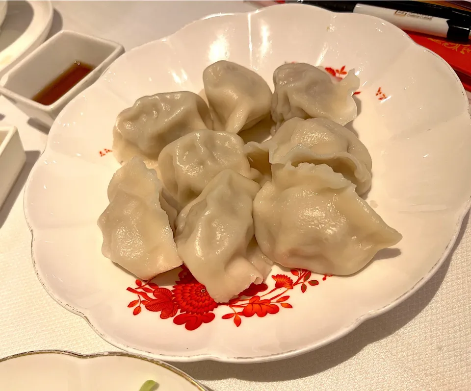 Boiled vegetable and pork dumplings|skyblueさん