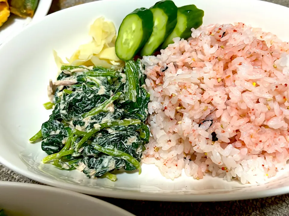 ご飯とおかず別撮り(⌒-⌒; )|ちゃびきゅさん