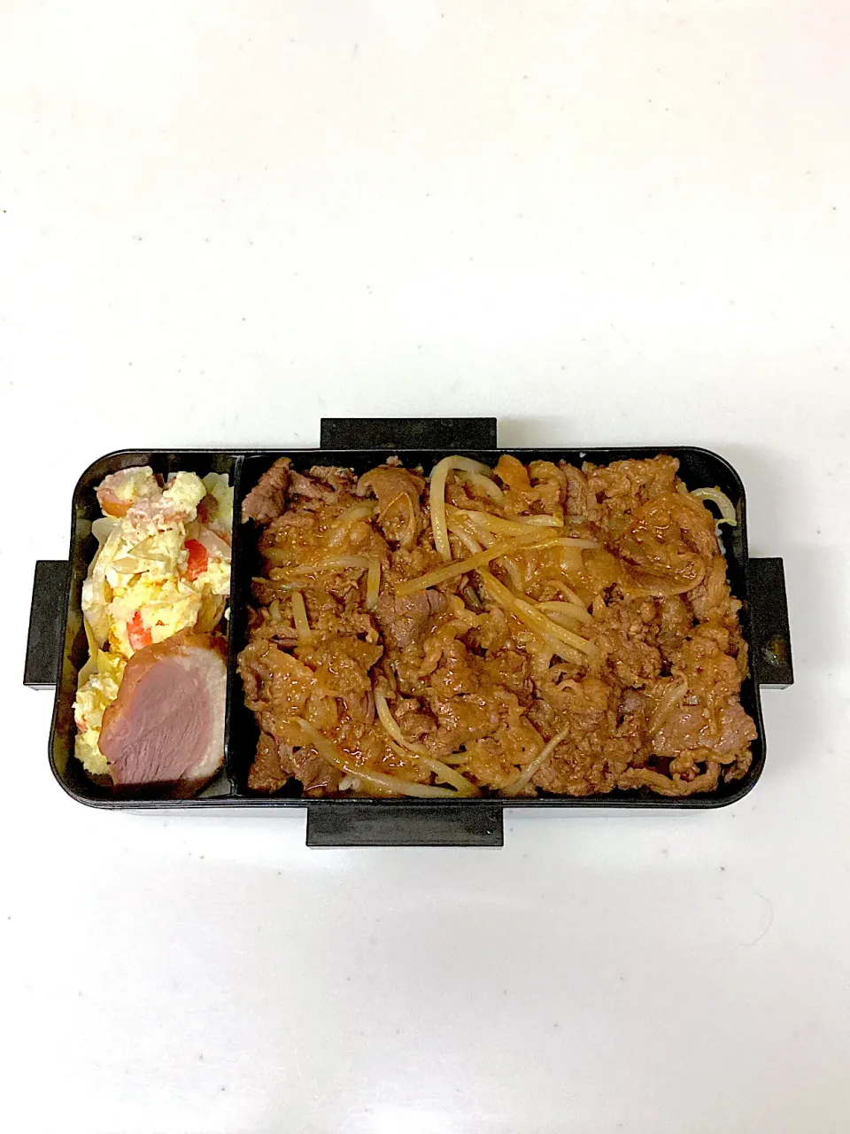 高校生になった次男くんへ　焼肉とポテサラ弁当|晴れ時々弁当さん