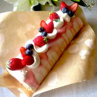 とんちんの料理 🍓苺のシフオンロールケーキ