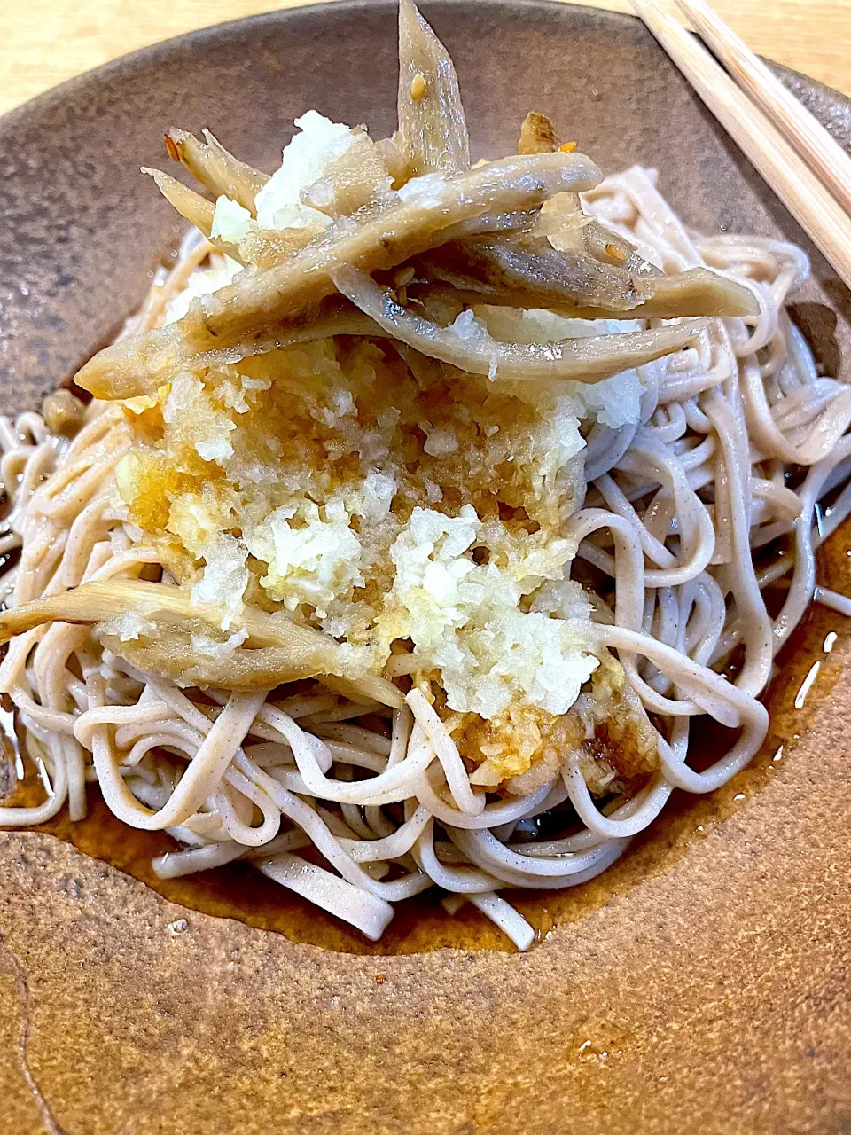 Snapdishの料理写真:きんぴらごぼう乗せおろし蕎麦|popoさん