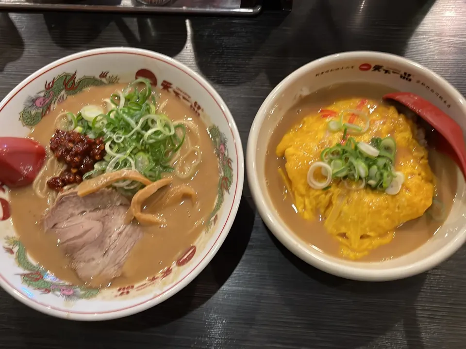 こってりラーメンとこってり天津飯|なつパパさん