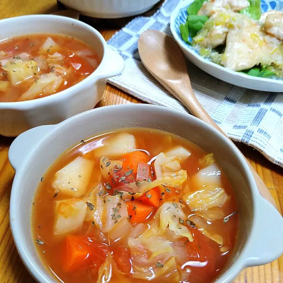 野菜たっぷりミネストローネ風スープ|とまと🍅さん