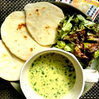 グリーンカレー　簡単自家製ナン