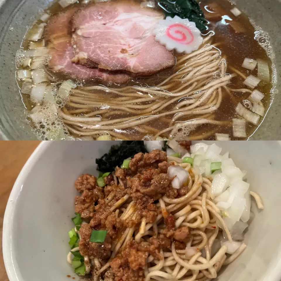 しょうゆラーメンと台湾和え麺ハーフ|KOMAさん