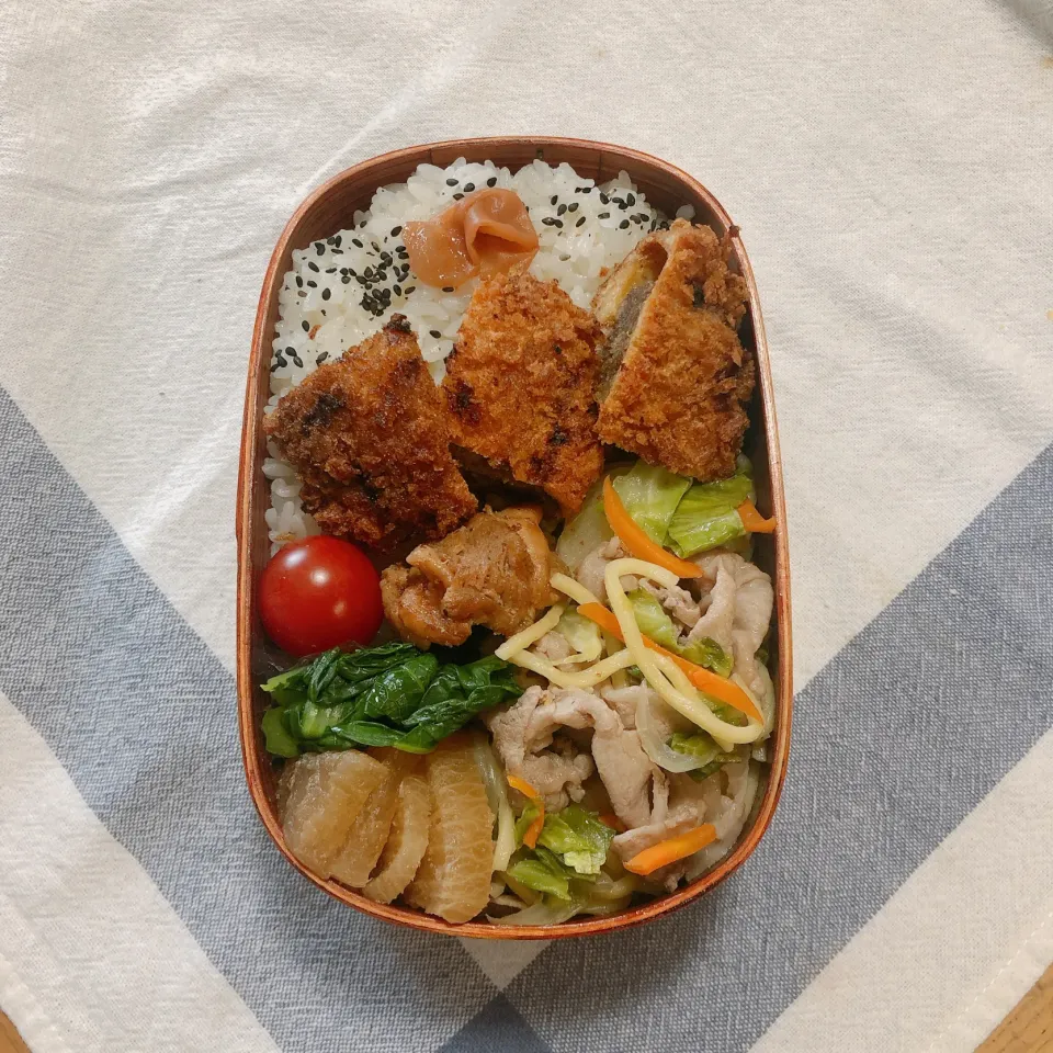 Snapdishの料理写真:三男男子高校生弁当|mickyさん