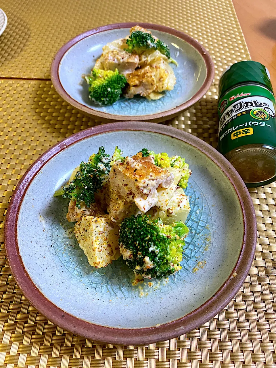 ポテチキのカレーマスタードサラダ🥗|ぽっちさん