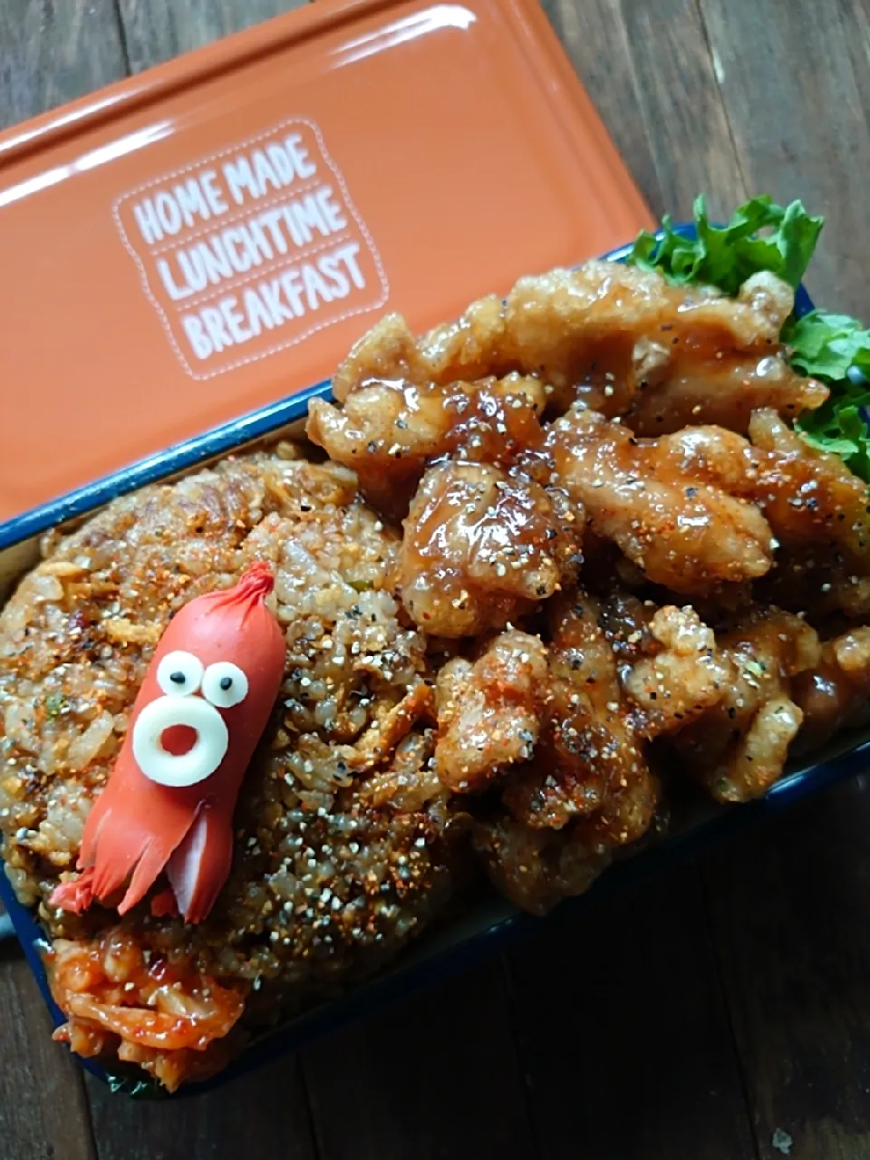 Snapdishの料理写真:漢の…自分用🍱見事に茶色な中華弁当|ᵏᵒᵘさん