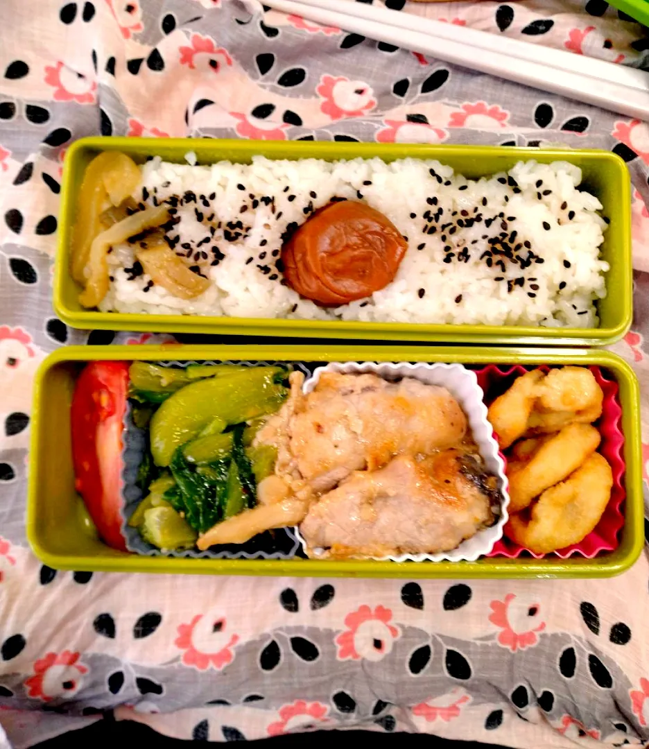 豚肉のきのこ巻き弁当🍱|めめさん