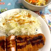 トンカツ & 野菜スープ