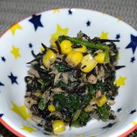 ひじきとほうれん草の和え物
ツナとコーン入り