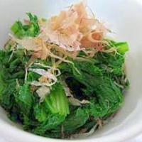 ミルク白うさぎさんの食べやすい。からし菜のおひたし。 #楽天レシピ