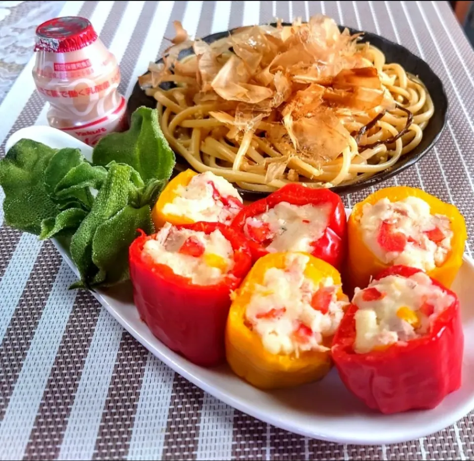 新じゃがポテサラinパプリカ
花鰹×昆布 和パスタ|マギーさん