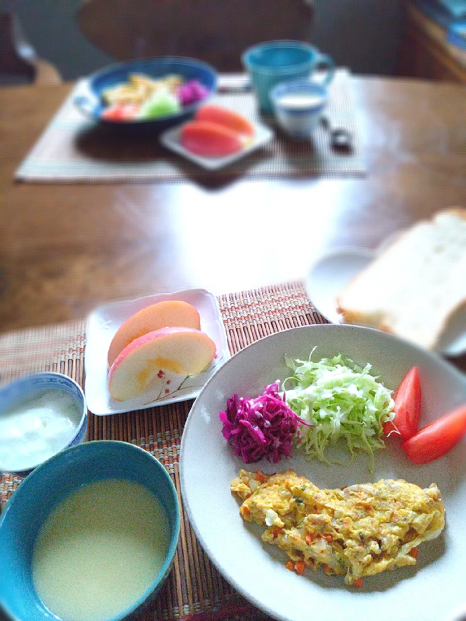 Snapdishの料理写真:朝ごはん☔！|まめころさん