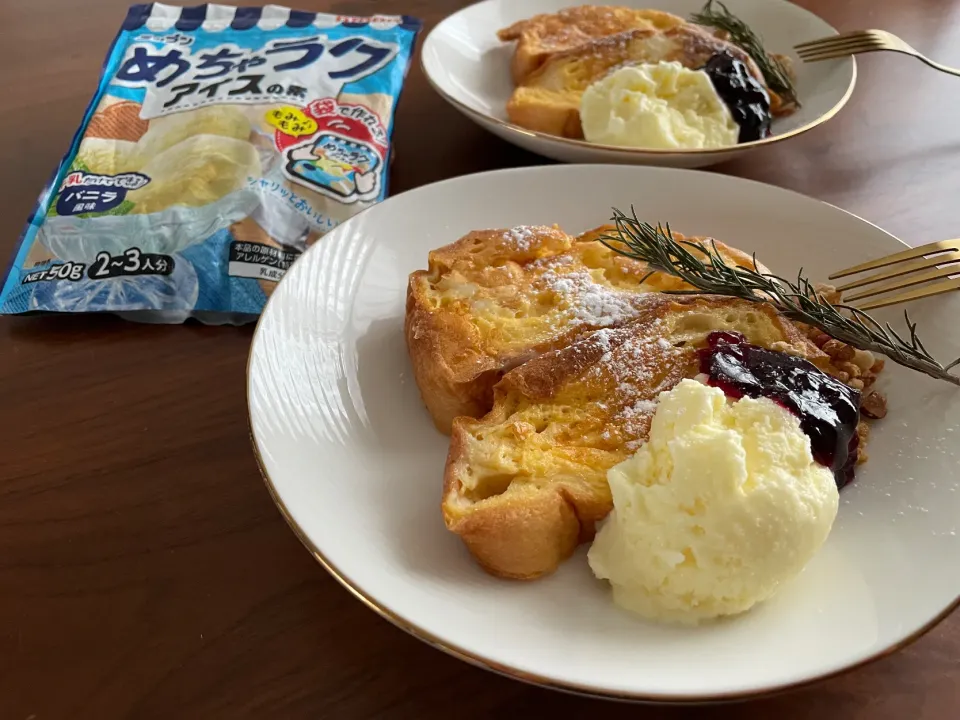 Snapdishの料理写真:フレンチトーストonアイス|さあママさん