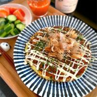 小麦粉不使用✨春キャベツと豆腐のふわふわヘルシーお好み焼き🫶