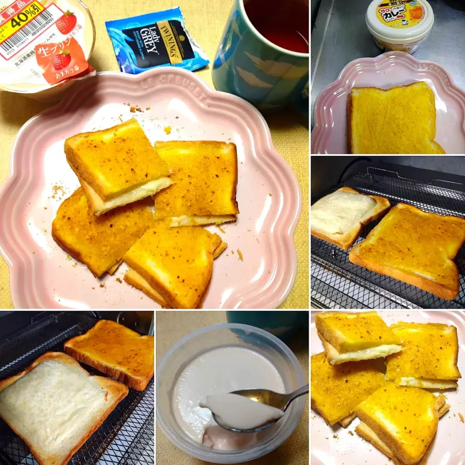 Snapdishの料理写真:カレーチーズトースト|うたかた。さん