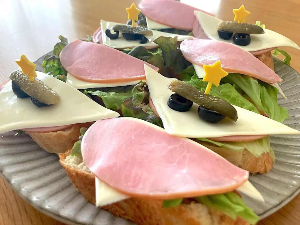 ＊焼き立てバゲット🥖deオープンサンド🥪＊|＊抹茶＊さん