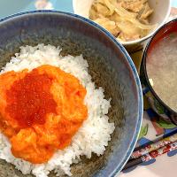 海鮮親子丼 & 玉ねぎとツナのめんつゆ煮