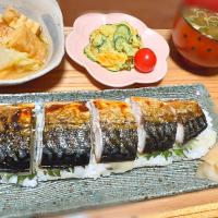 焼き鯖寿司定食🍃