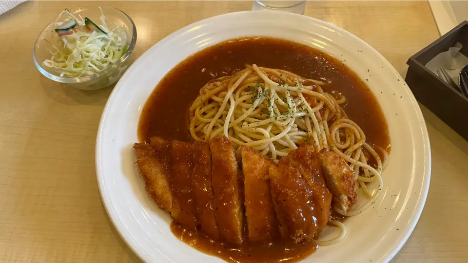 Snapdishの料理写真:チキンカツあんかけスパ|Morito Kamiyaさん