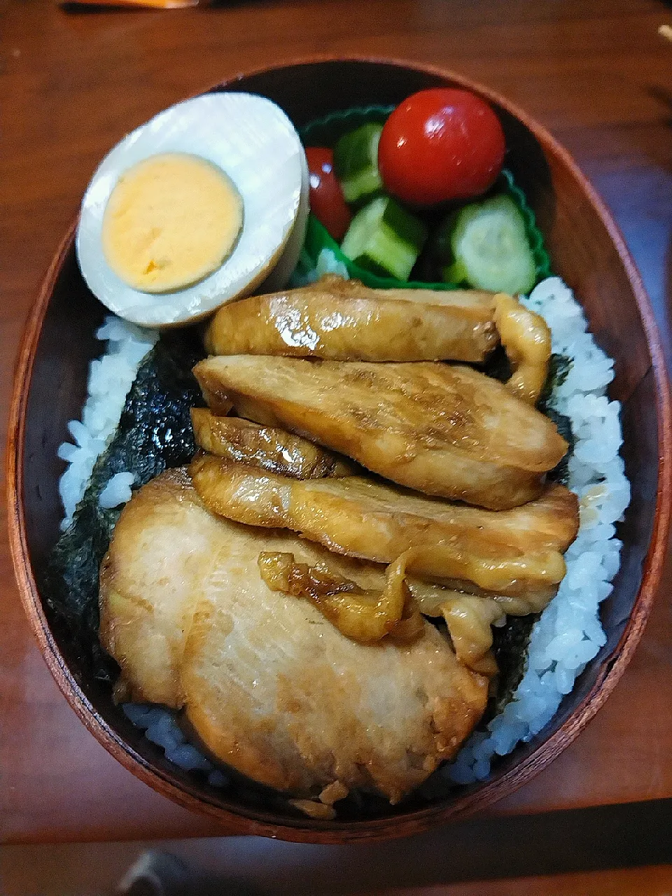 Snapdishの料理写真:高校生男子曲げわっぱ弁当|JUNさん