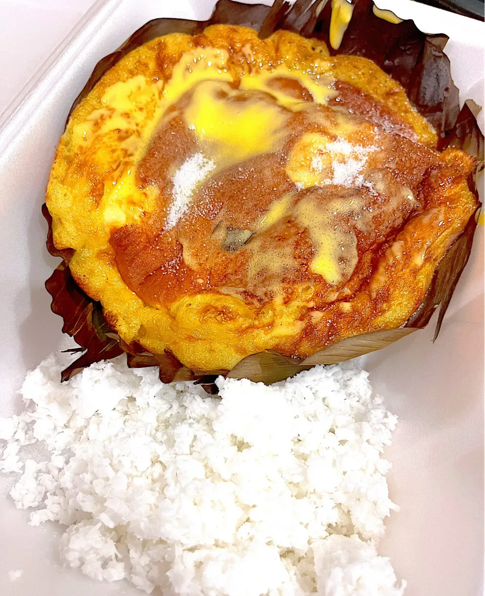 Hot Bibingka with freshly grated coconut|🌺IAnneさん