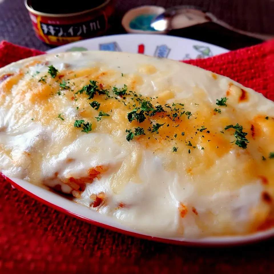 缶詰のカレーでカレードリア|ポトスさん