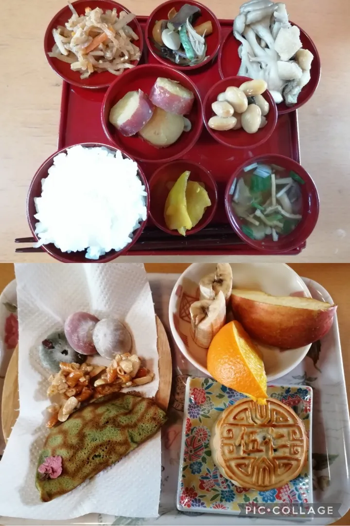 Snapdishの料理写真:お供え膳とおやつ|よっちんさん