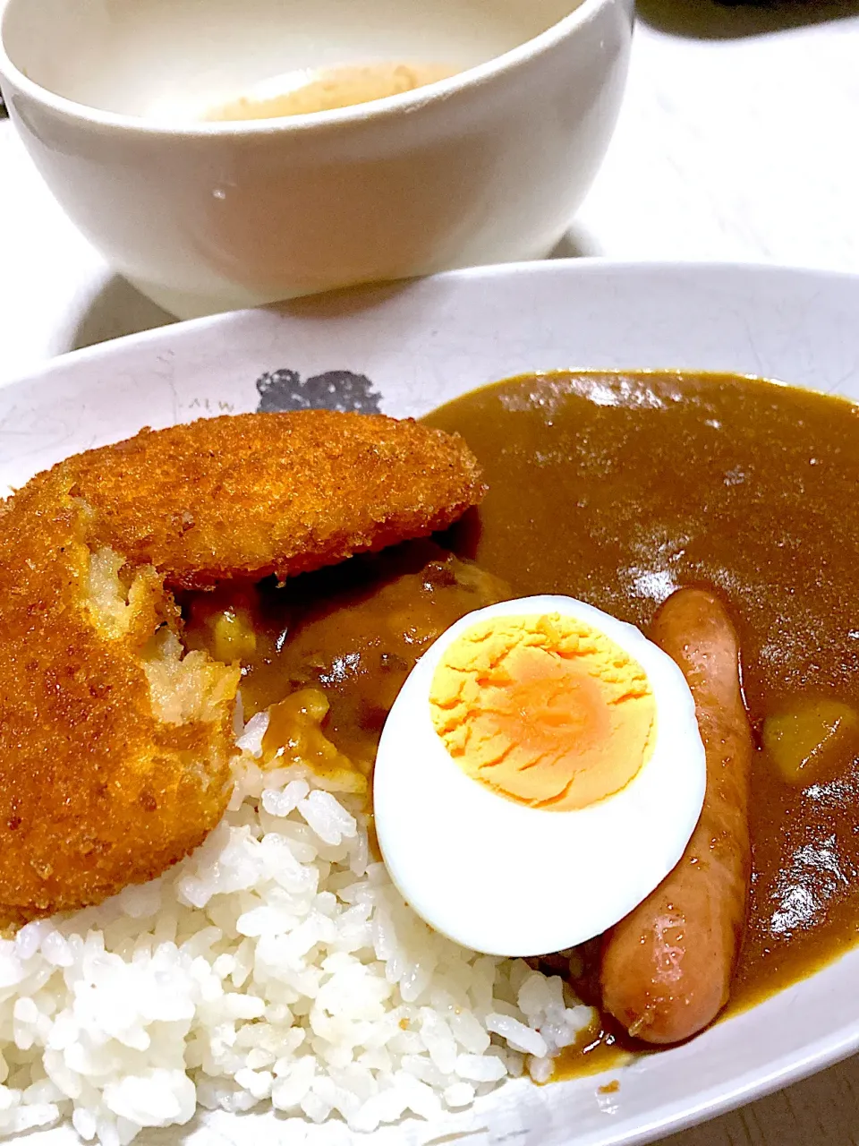 節約いろいろのせカレー、つくねスープ|Ayaさん