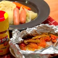 カレーパウダーで鱈のホイル焼き🐟