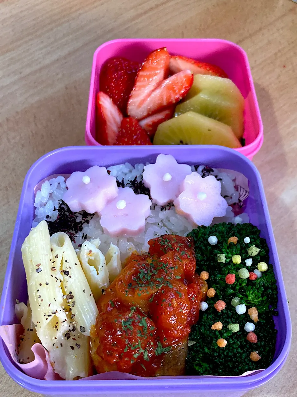 Snapdishの料理写真:煮込みハンバーグ弁当🌸|matumotommさん