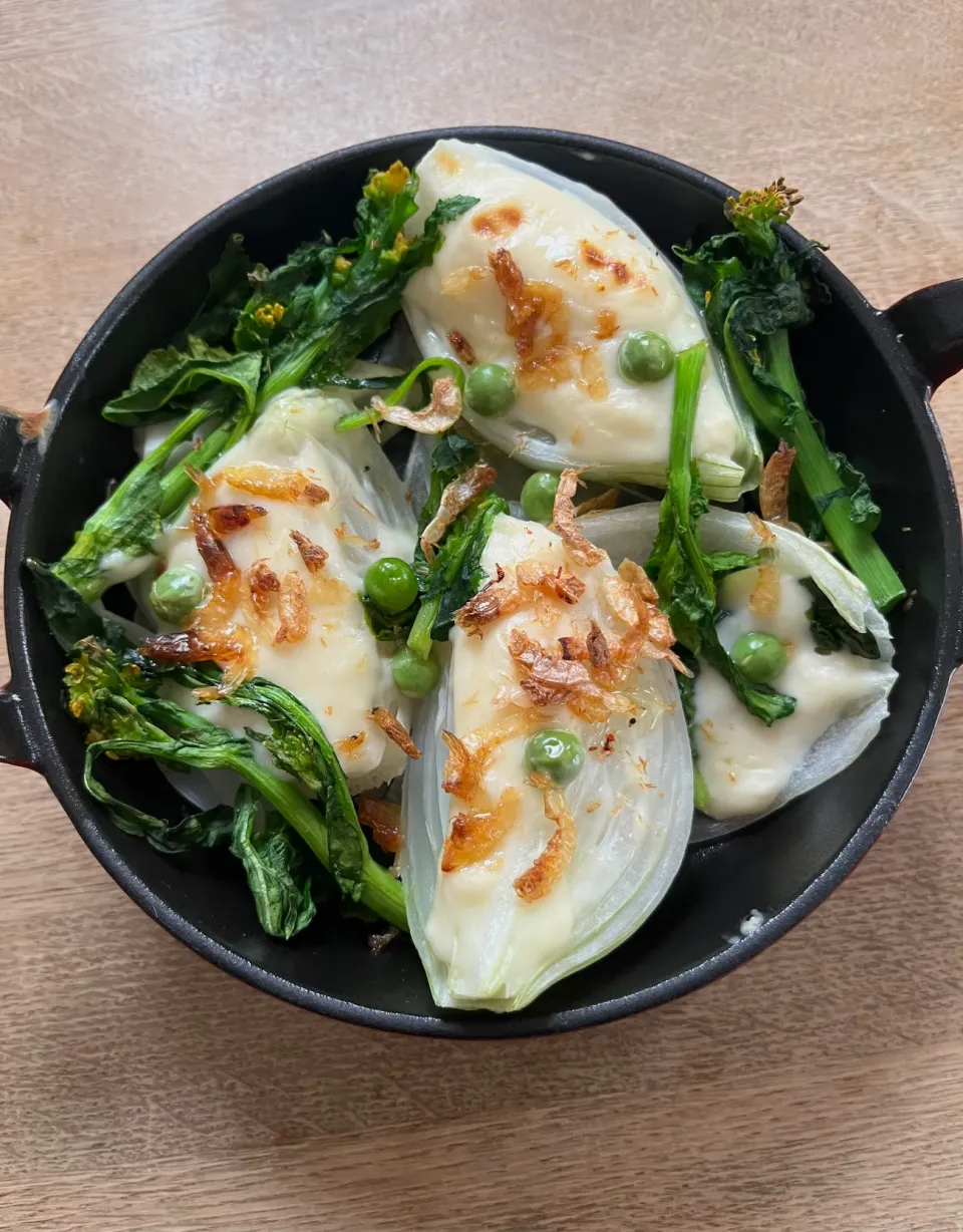 新たまねぎと桜えびのホワイトソース焼き|ボンジュール！さん