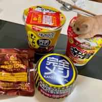 完全カレー飯と辛骨で休日の昼ごはん
