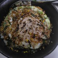 なめ茸と肉そぼろ入りショゴス丼