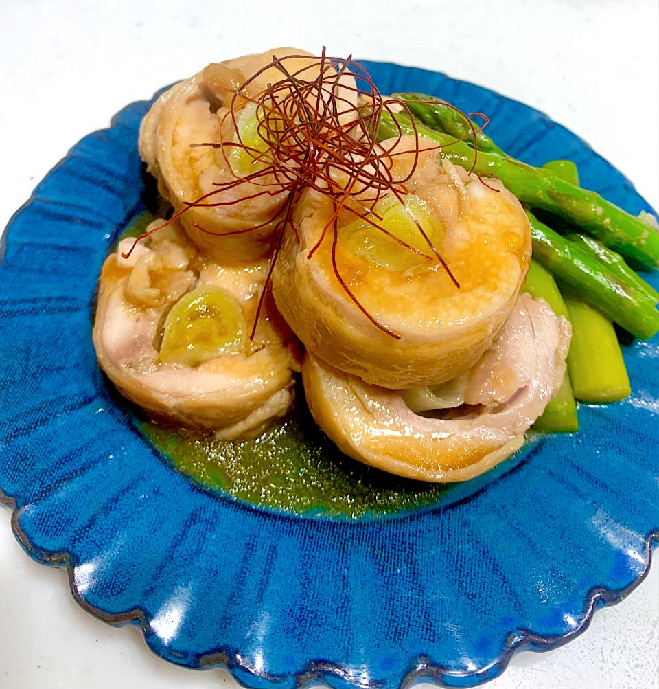 レンチンで簡単❣️鶏もものねぎまチャーシュー