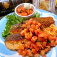 バターコンソメでサーモンムニエル🐟♡