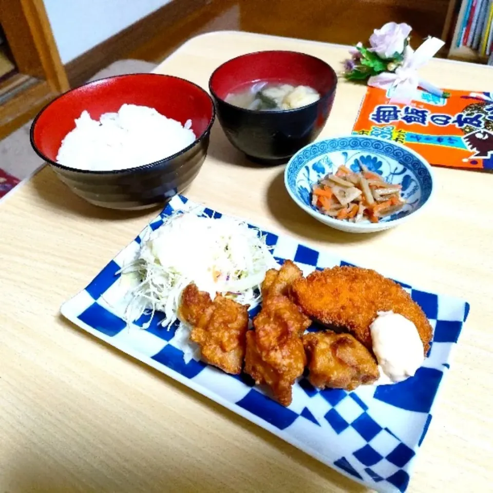 からあげ&エビカツ定食|ariyo4200さん